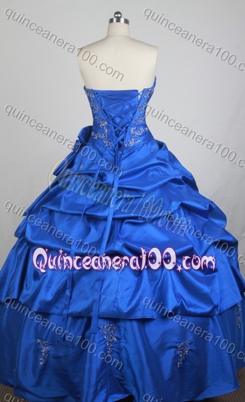 Blue Gorgeous Ball Gown Sweetheart Glamorous Quinceanera Dress With Pick-ups And Beading