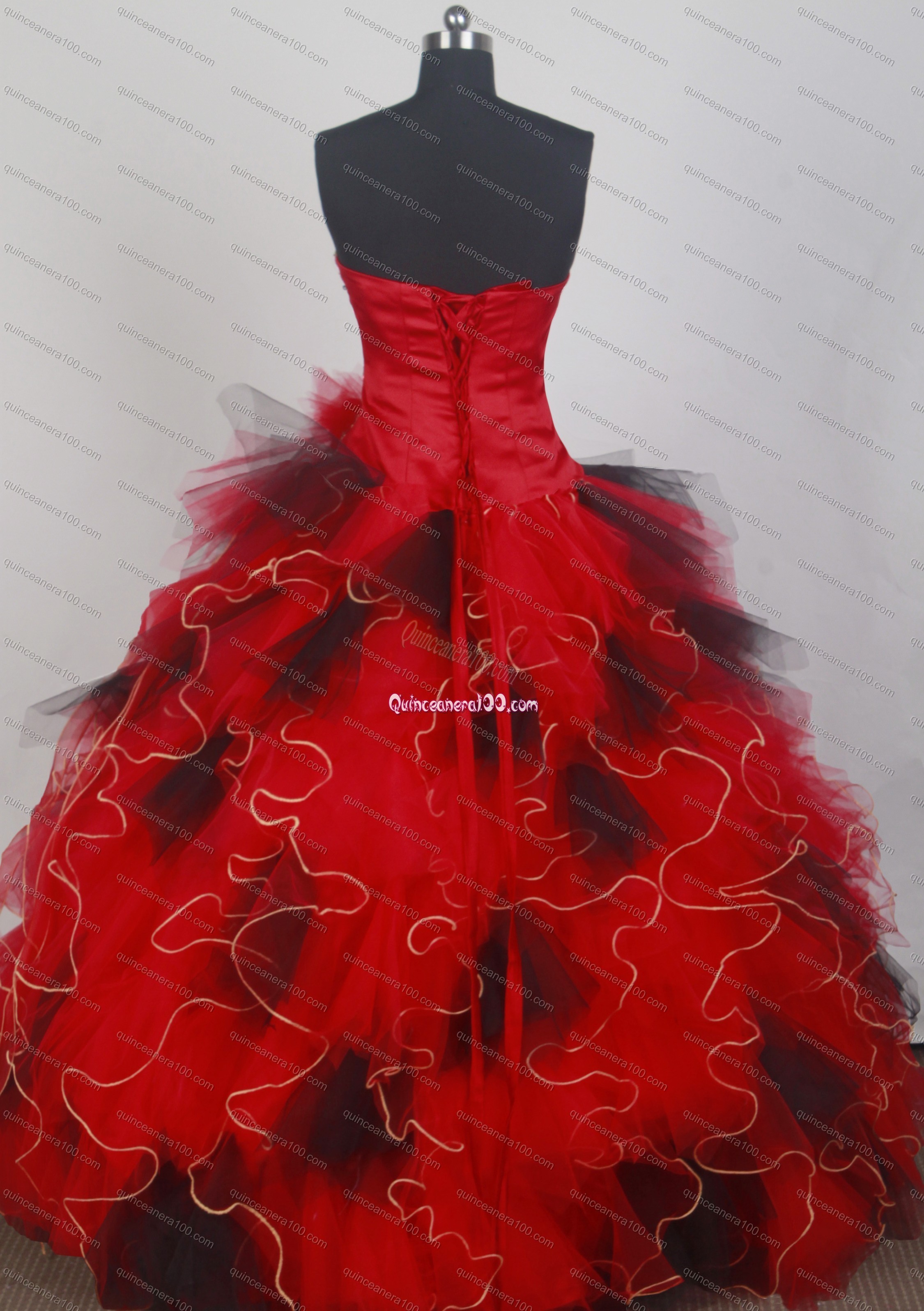 Exclusive Red Ball Gown Appliques Beading Sweetheart Neck Quinceanera Dresses