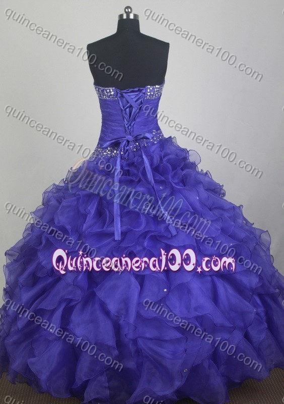 Gorgeous Blue Ball Gown Beading Sweetheart Neck Quinceanera Dresses