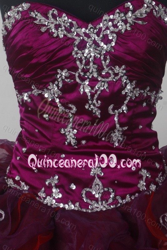 Luxurious Beading and Appliques Colorful Sweetheart Quinceanera Dresses