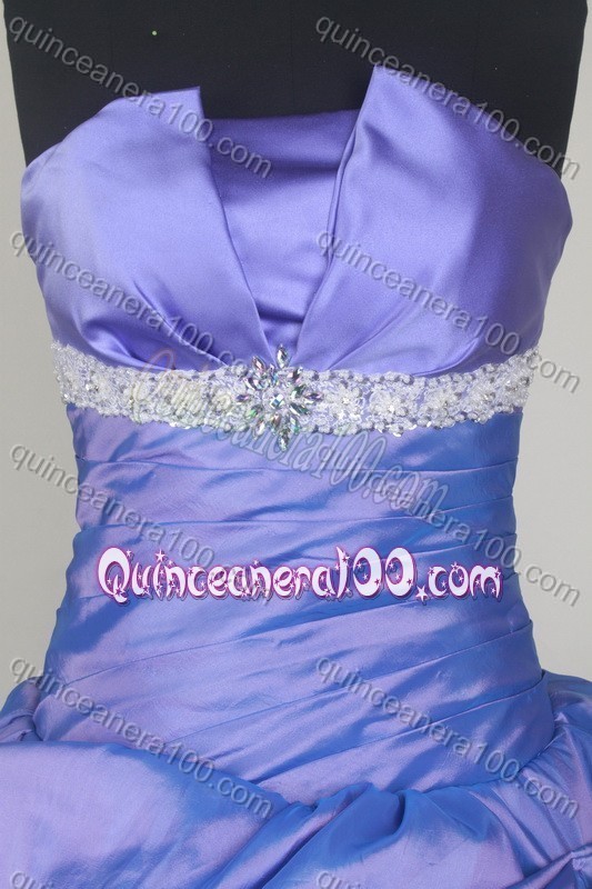 Classical Ball Gown Strapless Pick-ups And Beading Quinceanera Dress