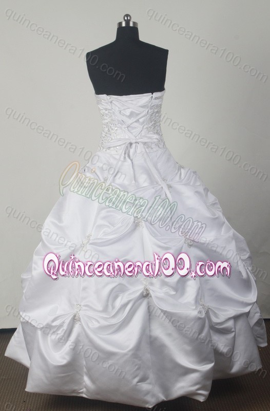 Strapless Ball Gown Beading and Appliques Perfect Quinceanera Dress