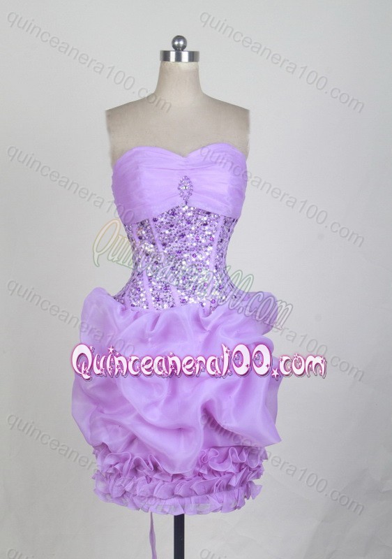 Exquisite Lilac Ball Gown Sweetheart Beading And Ruffles Quinceanera Dresses