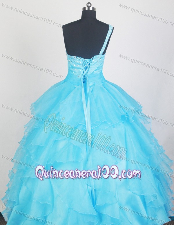 2013 Lovely Aqua Blue Little Gril Pageant Dress With Ruffles and Beading