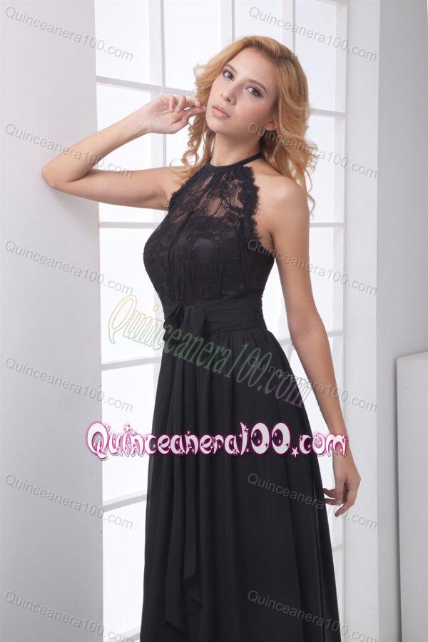 2014 Popular and Simple Empire Lace Black Mother of the Dresses