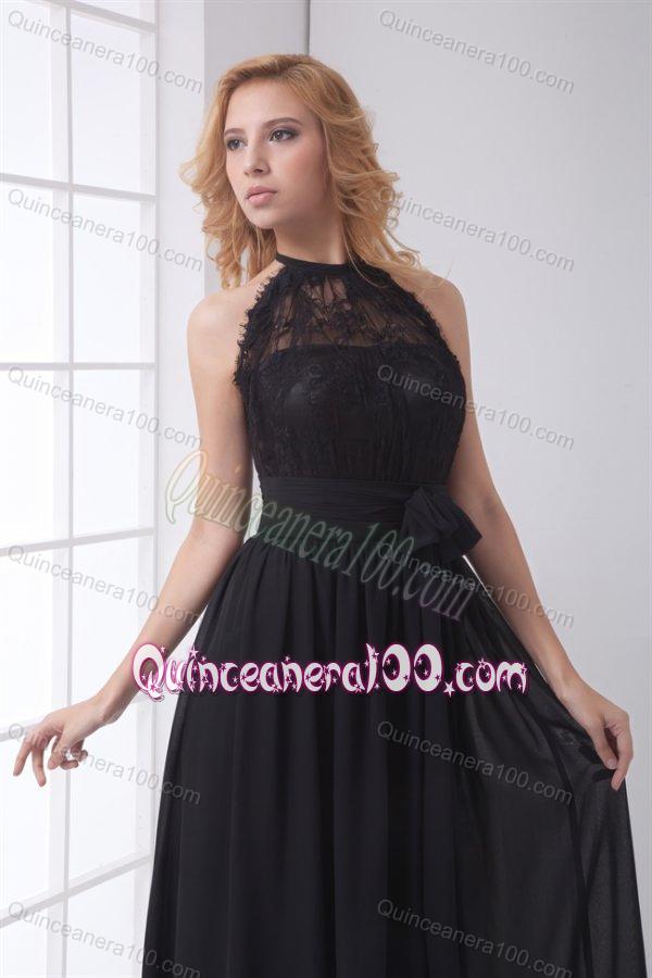 2014 Popular and Simple Empire Lace Black Mother of the Dresses