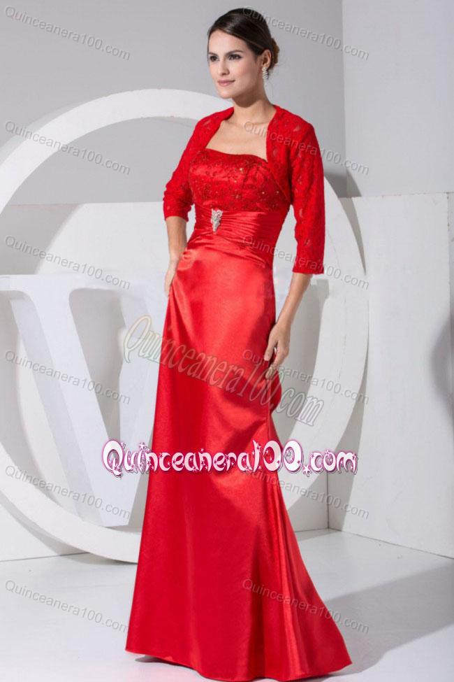 2014 The Most Popular Beading and Embroidery Red Mother of the Dresses