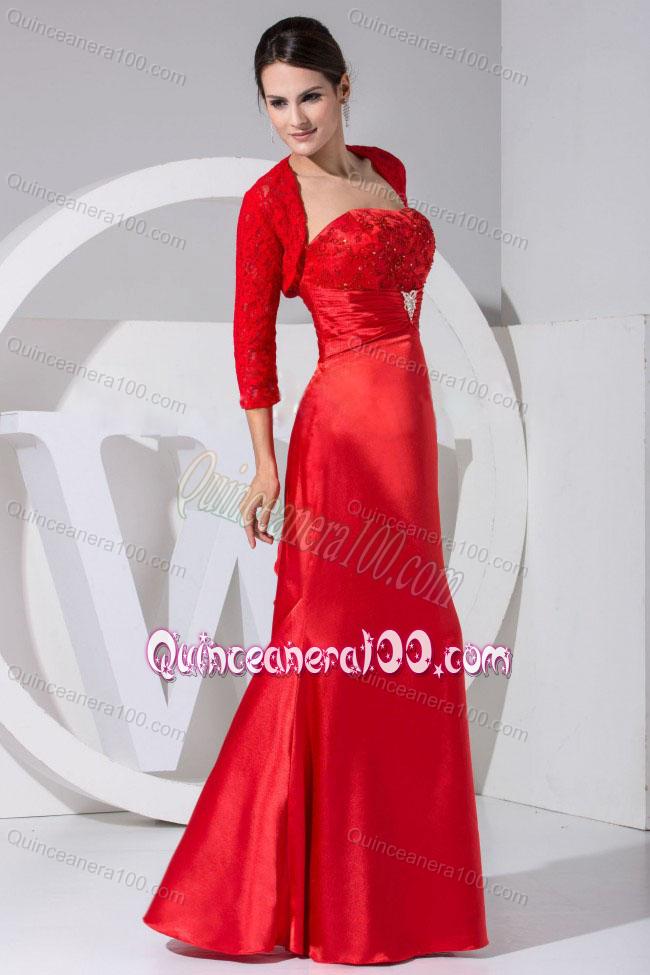 2014 The Most Popular Beading and Embroidery Red Mother of the Dresses