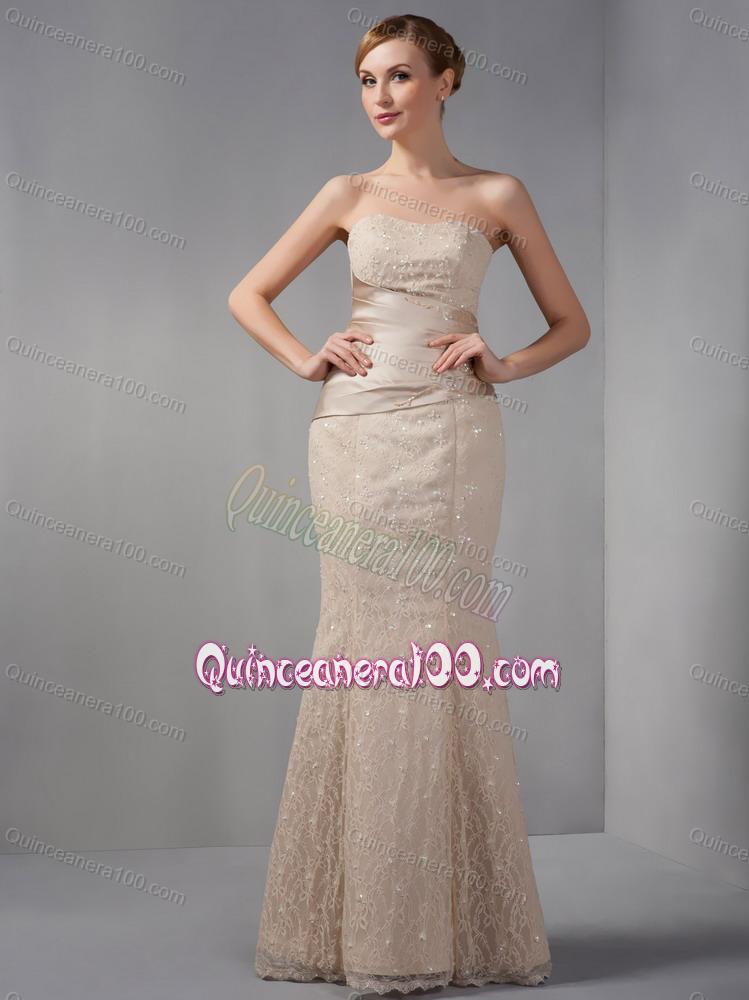 2014 Unique Off The Shoulder Champagne Mother of the Dress with Beading and Lace