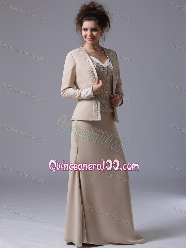 Simple and Fashionable Mother of the Dresses with Beading For 2014