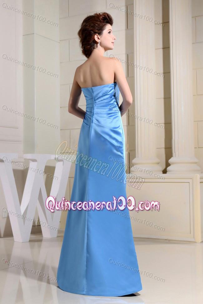 2014 Custom Made Sweetheart Blue Mother of the Dresses with Ruching