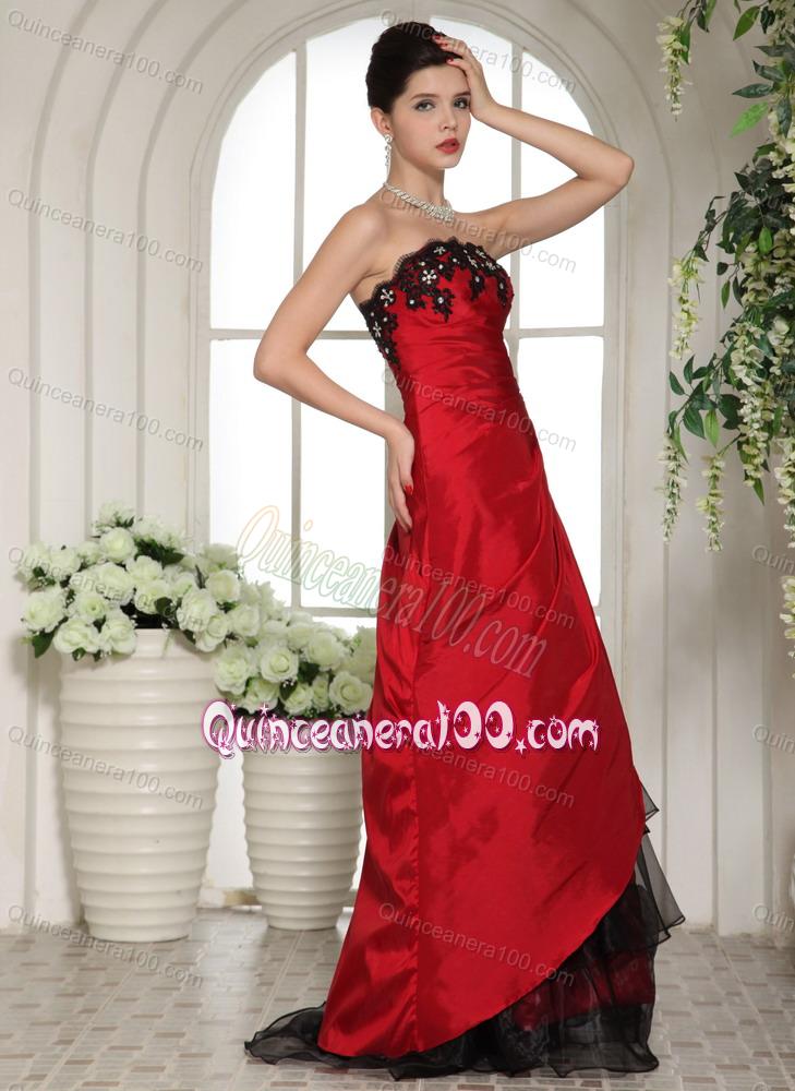 2014 Customize Appliques and Ruching Mother of the Dresses in Wine Red