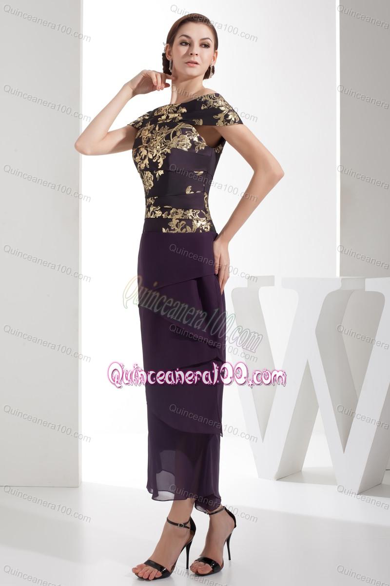 2014 Customize Eggplant Purple Mother of the Dresses with Embroidery