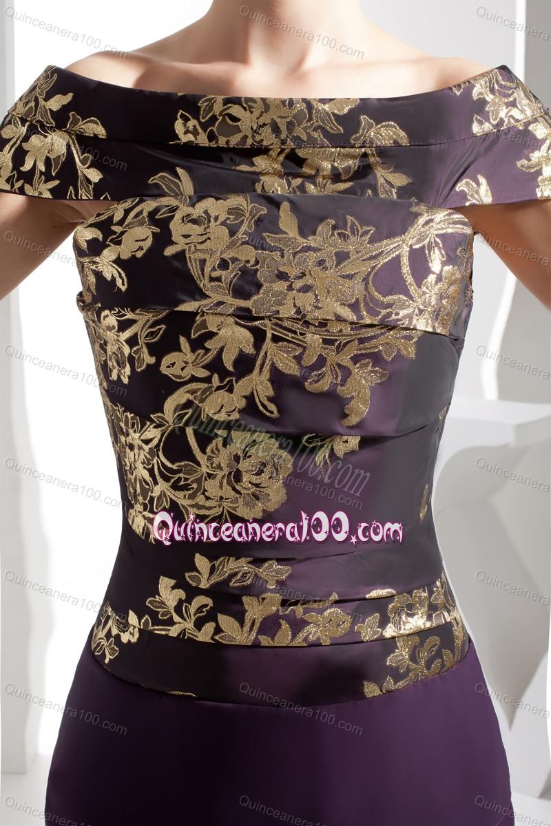 2014 Customize Eggplant Purple Mother of the Dresses with Embroidery