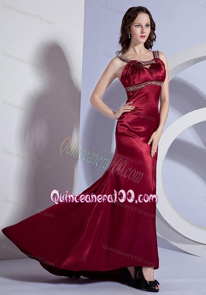 2014 Exquisite Beading Decorate Mother of the Dresses in Burgundy