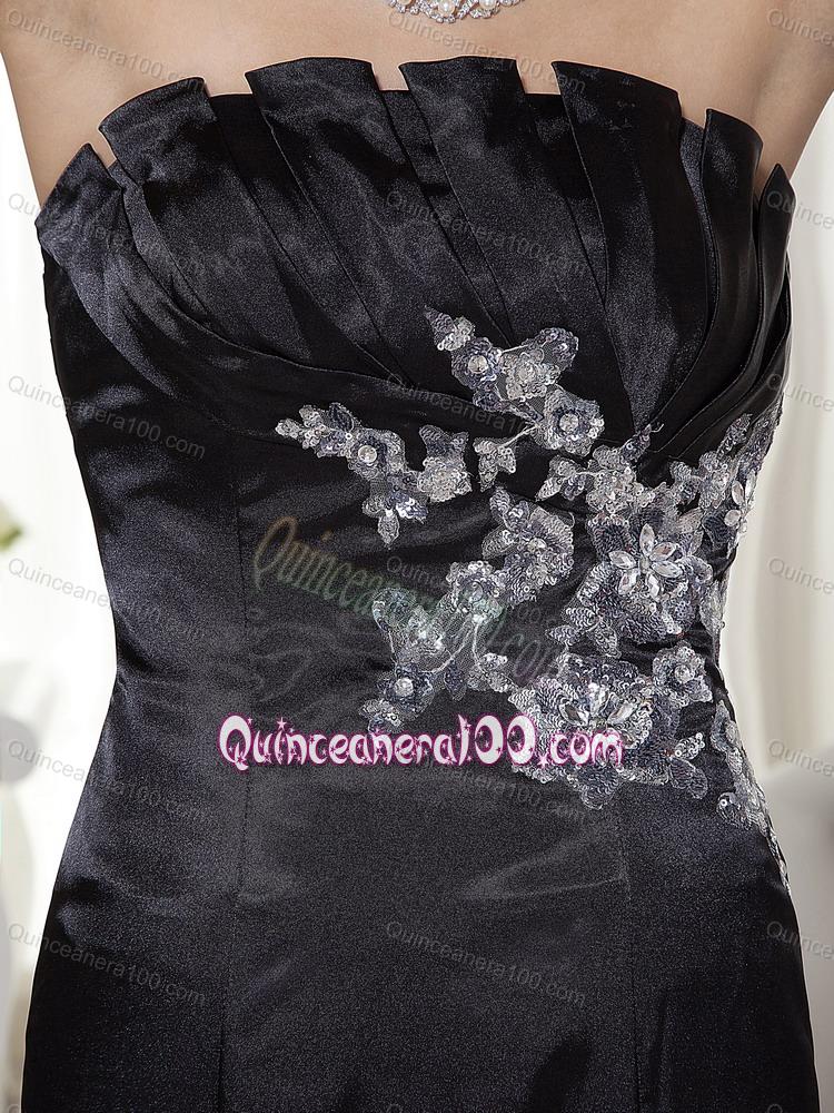 2014 Inexpensive Mermaid Appliques Mother of the Dresses in Black