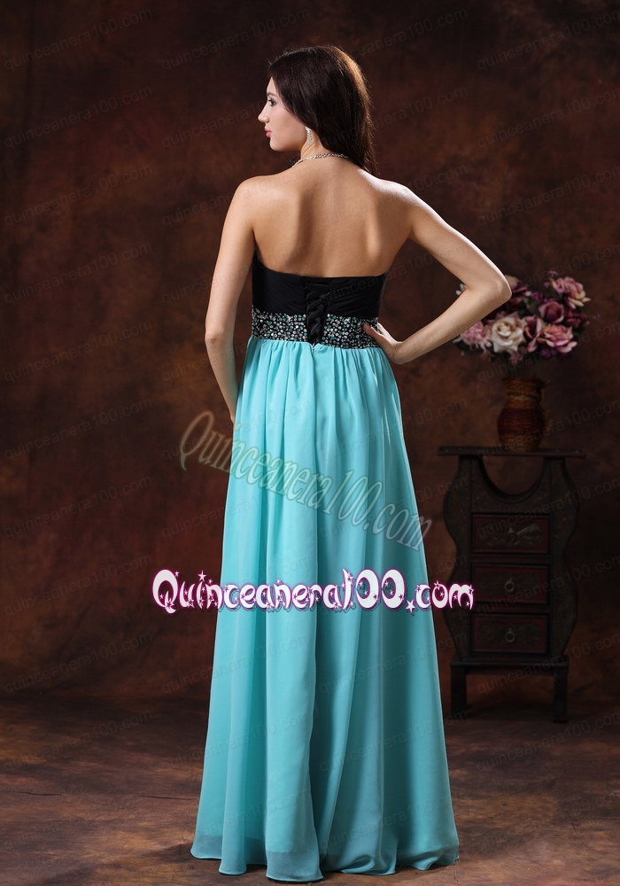 2015 New Style In Bisbee Arizona Mother of the Dress With Aqua Blue Sweetheart Beaded Deco