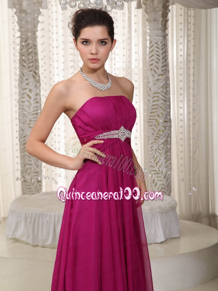 Popular Empire Strapless Floor Length Chiffon Beading Mother of the Dress Beading Straples