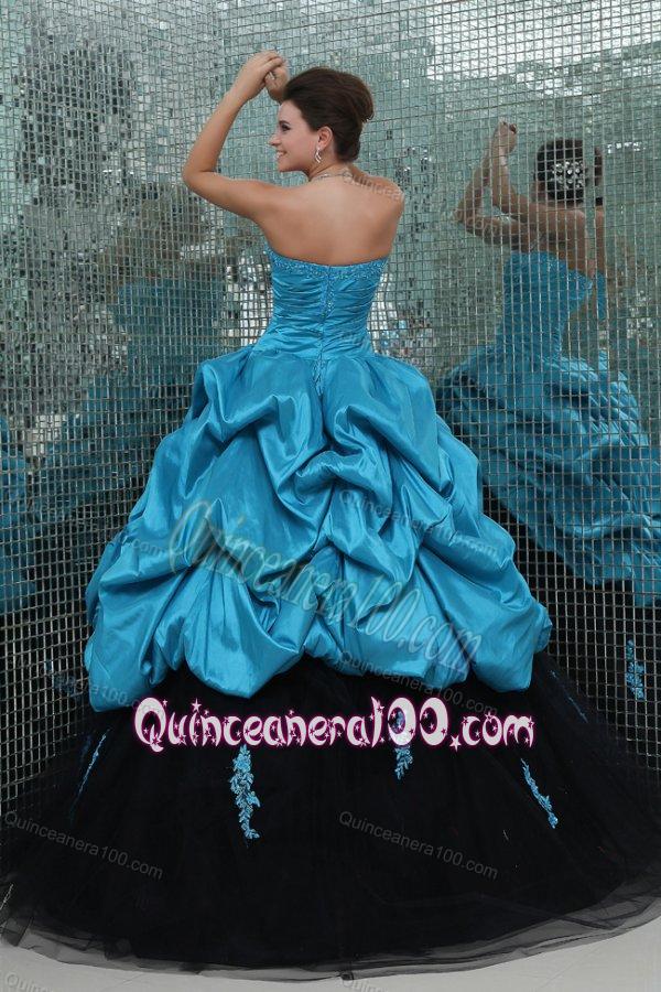 Sweetheart Appliques Full Length Quinceanera Dress