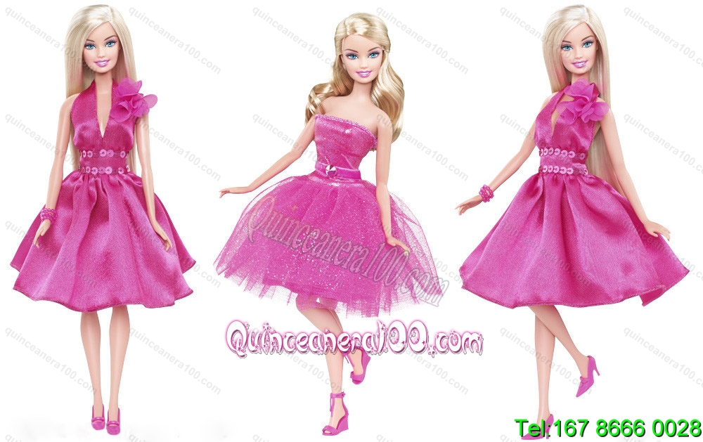 barbie doll in pink gown