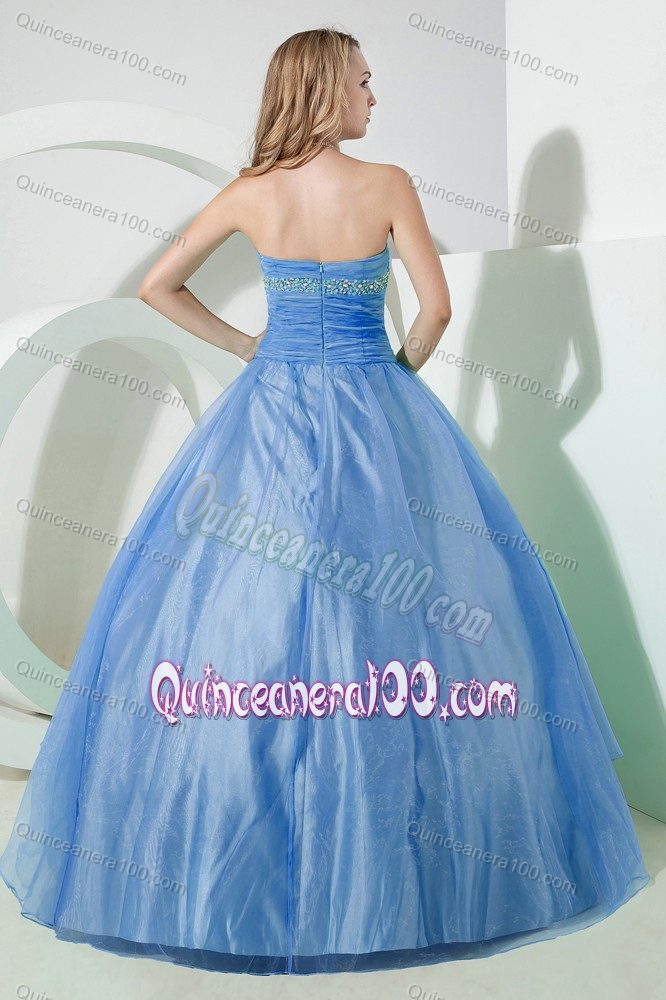 Baby Blue Ball Gown for Beading and Embroidery Quinceanera Dress