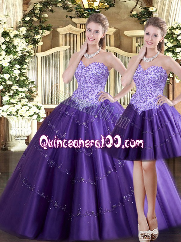 dark purple quinceanera dress