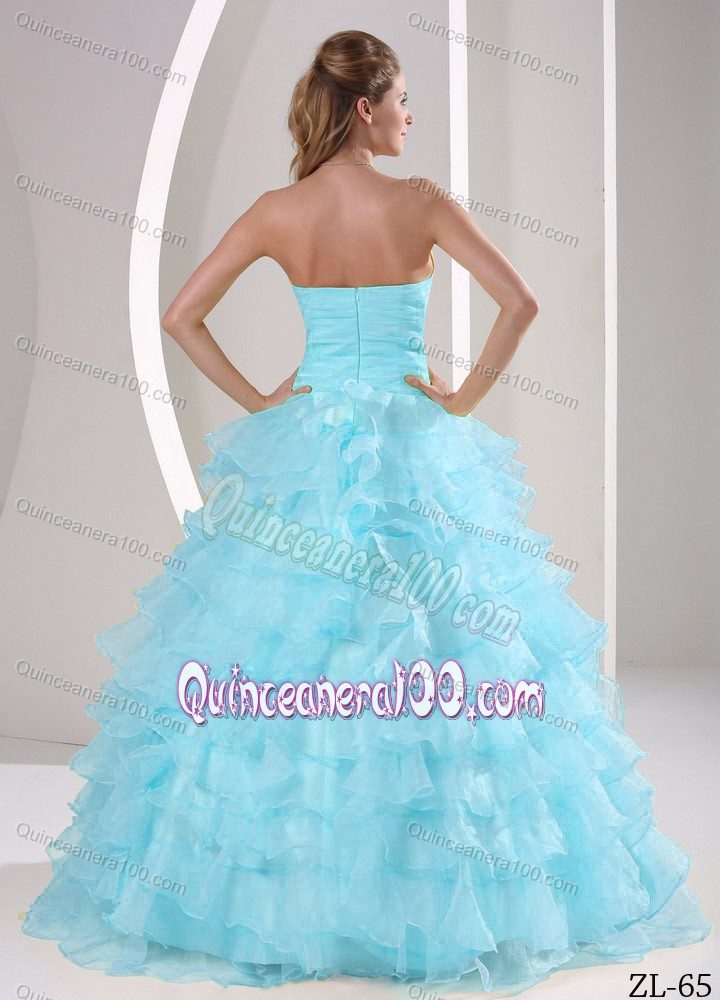 Ruffles Appliques and Ruching Quinceaneras Gowns for Military Ball