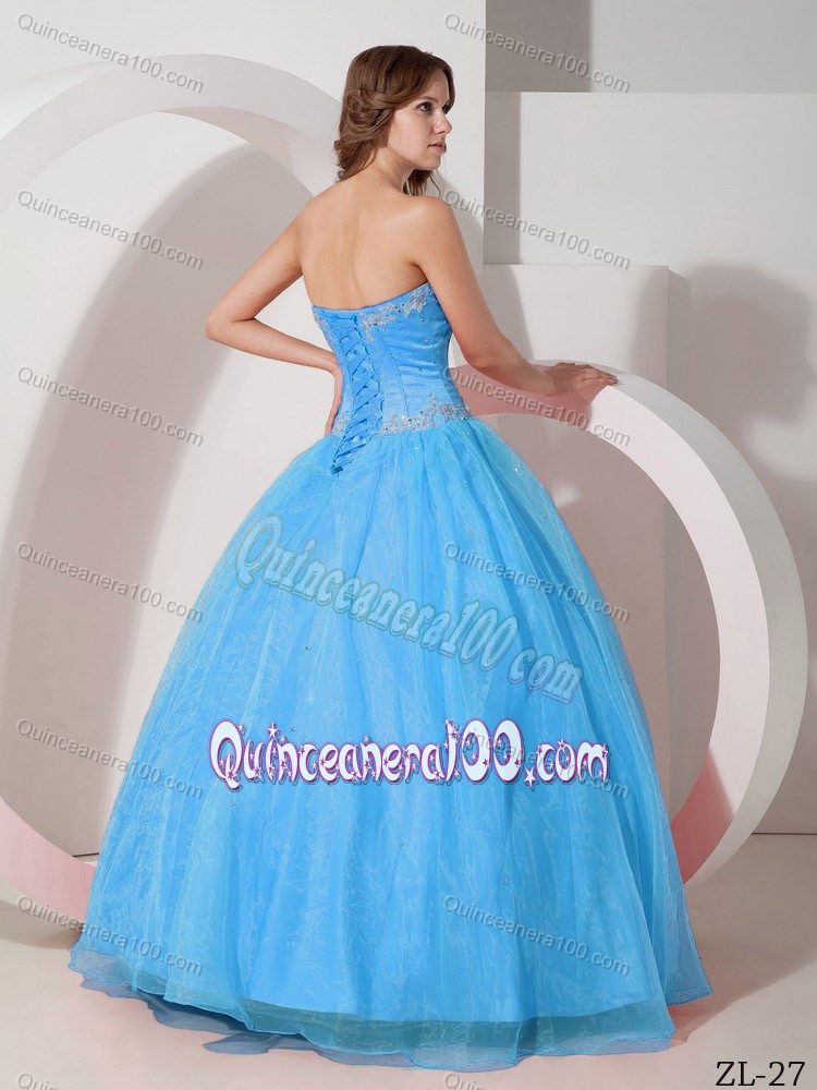 Fashionable Appliques Sweetheart Dress for a Quince with Beading