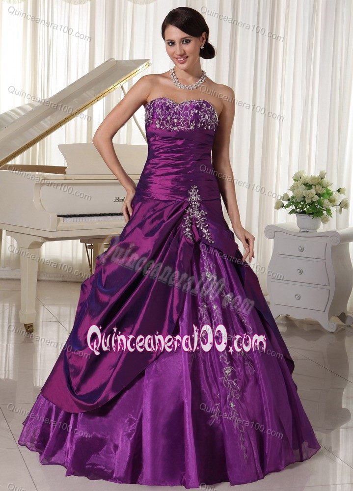 dark purple quinceanera dress