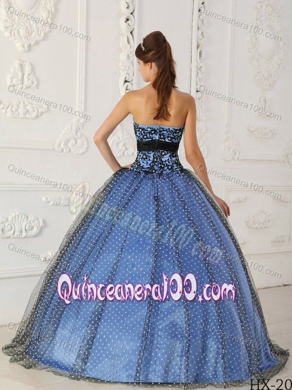 Special Two-toned Strapless Beading and Appliques Sweet 15 Dress