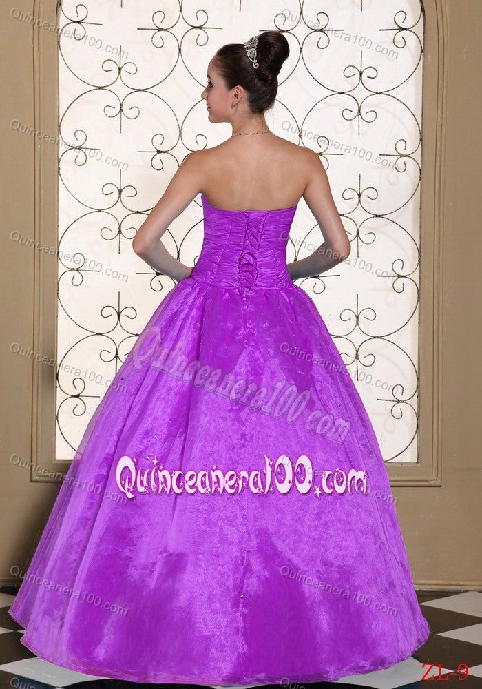 Simple Beaded Organza and Taffeta Dresses for Quinceaneras