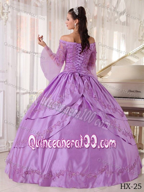 Special Off the Shoulder Sweet Fifteen Dresses with Long Sleeves