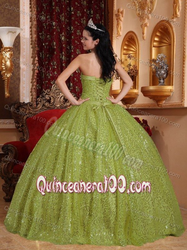 Fashionable Strapless Ball Gown Quinceanera Dresses with Sequins