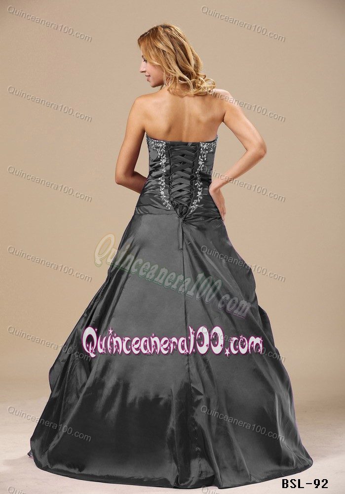 Modest Ruche Bodice Sweetheart Dresses for Quince Floor-Length