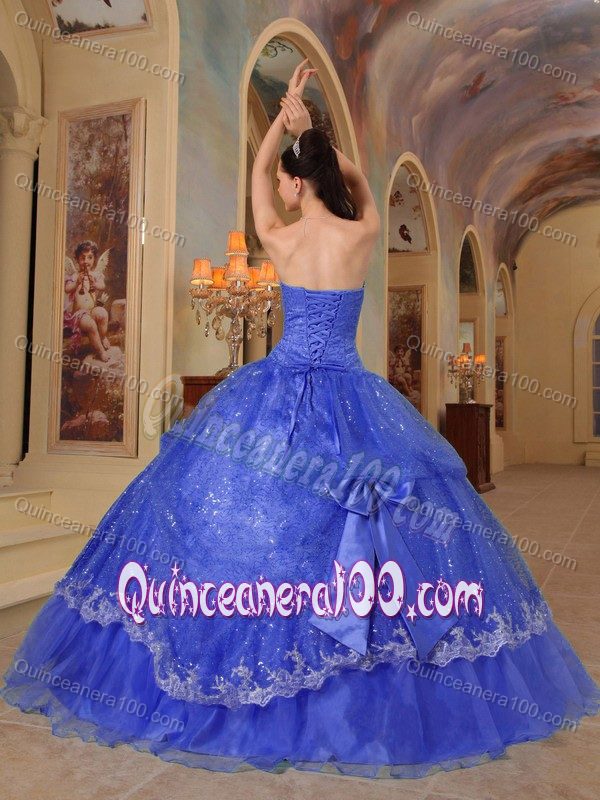 Beautiful Strapless Beaded Sweet 16 Dresses with Bow and Sequins