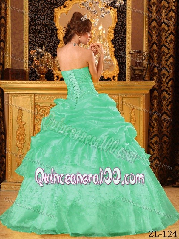 2012 Special Apple Green Ball Gown Quinceanera Gown Dresses