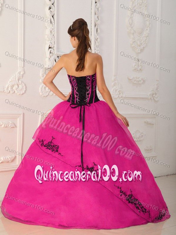 Appliques Strapless Vestidos De Quinceanera in Satin and Organza