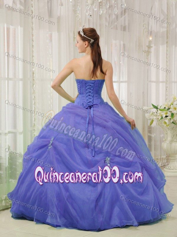 Appliques Sweetheart Quinceanera Dress in Organza on Promotion