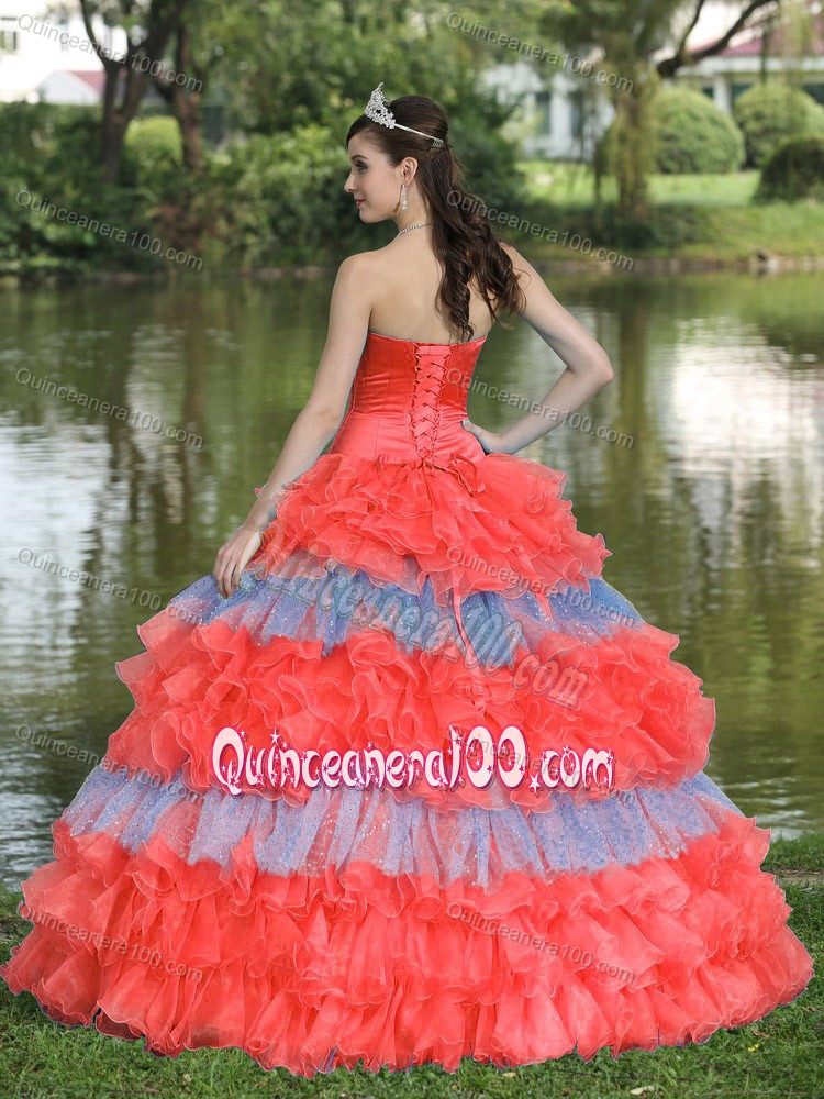 Two-toned Sequins Beaded Tiered Sweet Sixteen Dresses Online