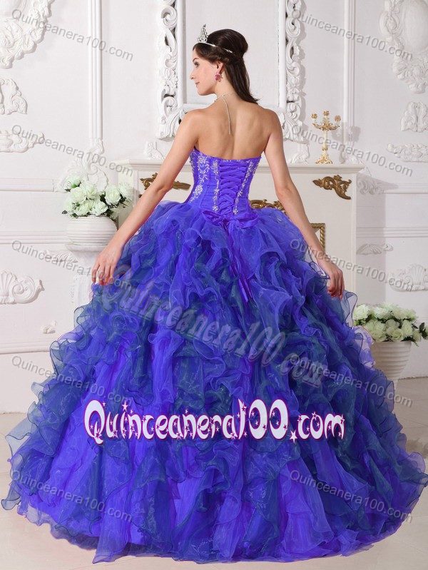 Discount Ball Gown Sweetheart Blue Dress for a Quince Online