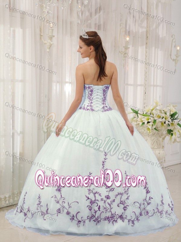 Classic Strapless Hand Made Flower Embroidery Dress for Sweet 15