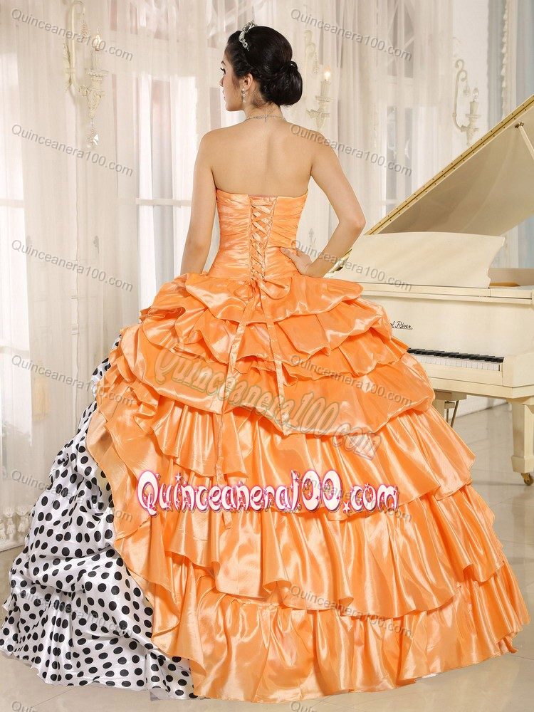 Strapless Polka Dot Pick-Ups Multi-color Sweet Sixteen Dresses