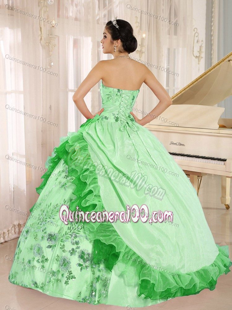 Special Style Two-toned Appliqued Quinceanera Dresses Online