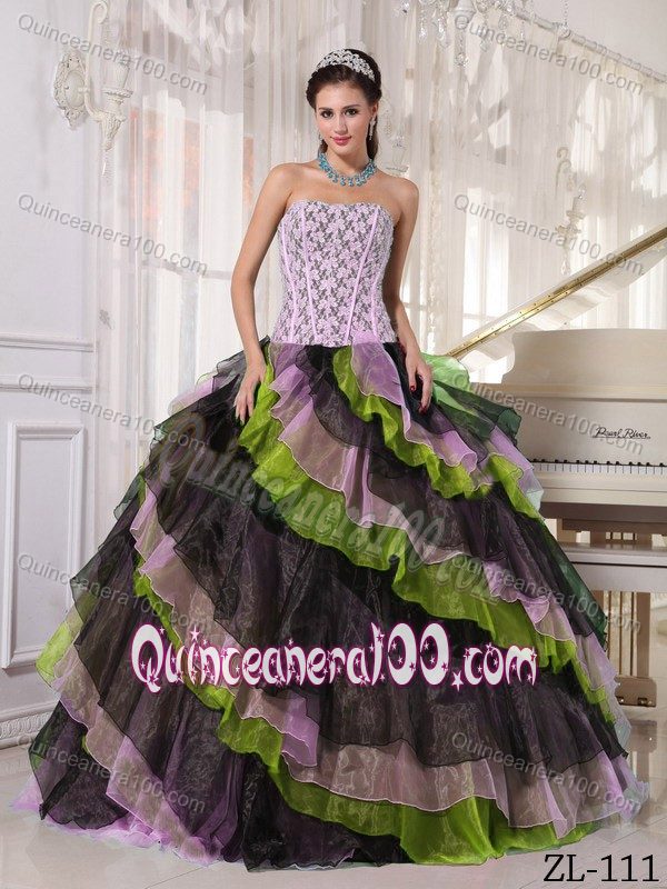 Low Price Ruffled Multi-color Sweet 16 Dresses for Wholesale