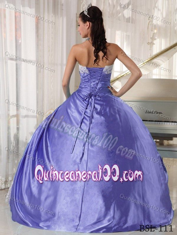 Floor-length Taffeta and Lace Sweet Sixteen Dresses with Ruches