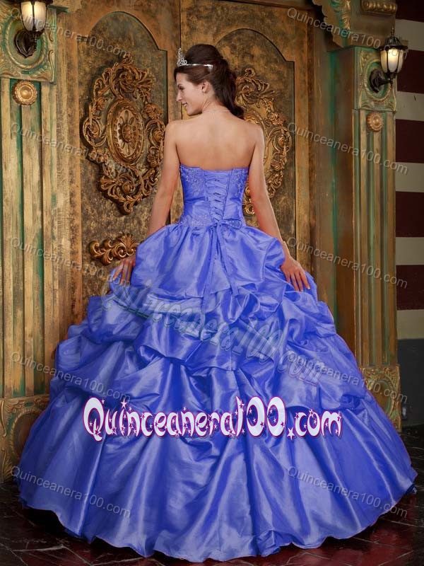 Classical Taffeta and Tulle Pick-ups Dresses for Quinceanera