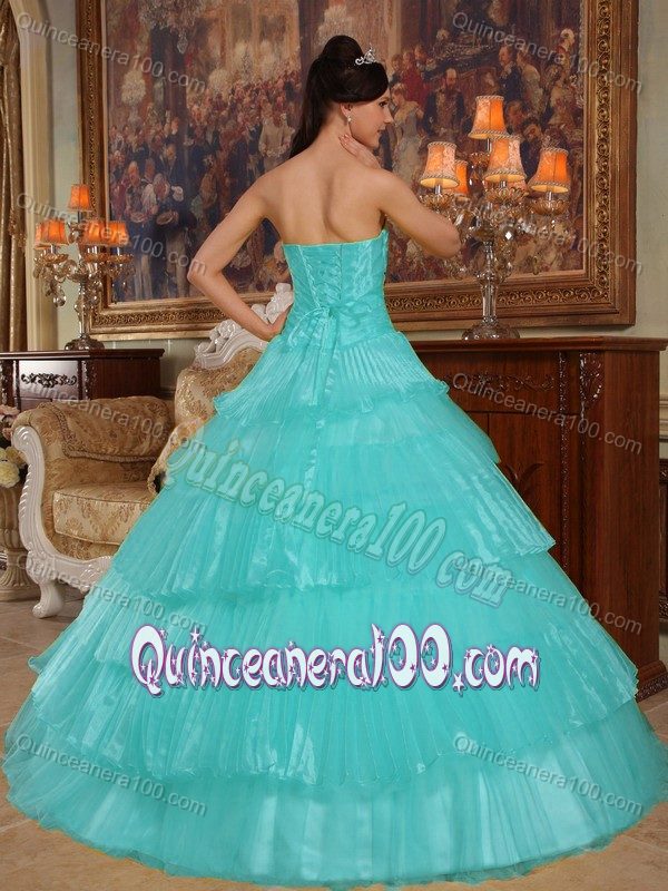 Most Unique Blue Quinceanera Dress with leaves shape of Appliques