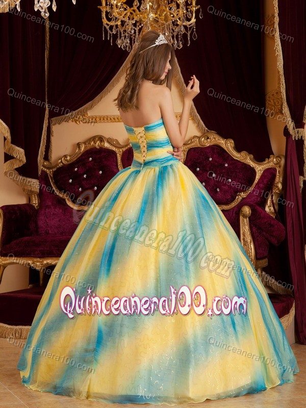 Sweetheart Quinceanera Gown with Beading by Omber Color Fabric