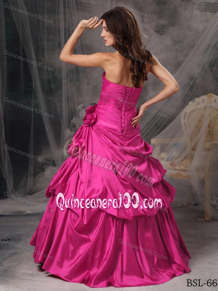 Puff Princess Strapless Pick-ups Beading Quinceanera Gown