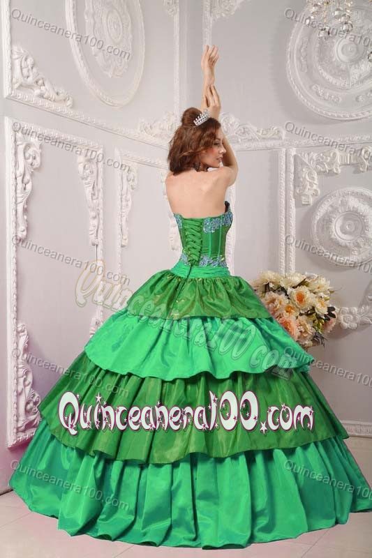 Multi-colored Tiered Ruffles Dress for Quinceanera with Bowknot